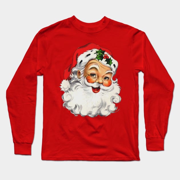 Vintage Santa Long Sleeve T-Shirt by dowtij